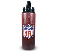 Hy-Pro Botella de agua de aluminio con licencia oficial de la NFL de 750 ml, botella de agua de fútbol americano para niños, diseño de logotipo oficial, regalo ideal de la NFL, escuela y gimnasio