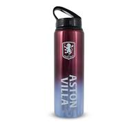 Hy-Pro Botella de agua UV de aluminio con licencia oficial del Aston Villa F.C de 750 ml, popote plegable integrado, acabado neocromático, a prueba de fugas, ligera, sin BPA