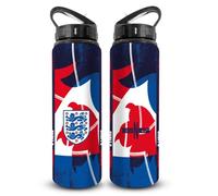 Hy-Pro Botella de aluminio con licencia oficial de England FA de 750 ml, popote plegable integrado, a prueba de fugas, ligera, gran idea de regalo de fútbol