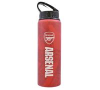 Hy-Pro - Botella de aluminio con licencia oficial de la Arsenal F.C. - 750 ml, con pajilla plegable integrada, a prueba de fugas, ligera, gran idea de regalo de fútbol
