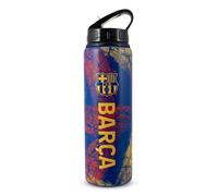 Hy-Pro Botella de aluminio con licencia oficial del FC Barcelona, 750 ml, pajita plegable integrada, a prueba de fugas, ligera, gran idea de regalo de fútbol