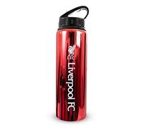 Hy-Pro Botella de aluminio UV con licencia oficial del Liverpool F.C de 750 ml, pajita plegable integrada, acabado neocromático, a prueba de fugas, ligera, sin BPA