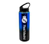 Hy-Pro Botella de aluminio UV de 750 ml con licencia oficial del Real Madrid CF | Pajita plegable integrada, acabado neocromático, a prueba de fugas, ligera, sin BPA
