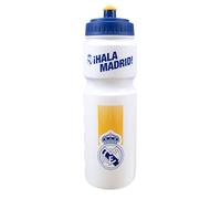 Hy-Pro Botella de plástico con licencia oficial del Real Madrid CF de 750 ml, botella de agua, 0,75 L, reutilizable, boquilla retráctil, ligera, botella deportiva, sin BPA, gran idea de regalo de