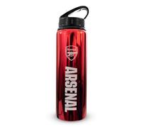 Hy-Pro Botella UV de aluminio con licencia oficial del Arsenal F.C de 750 ml, popote plegable integrado, acabado neocromático, a prueba de fugas, ligera, sin BPA, Gunners, color rojo