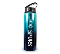 Hy-Pro Botella UV de aluminio con licencia oficial del Tottenham F.C de 750 ml, pajita plegable integrada, acabado neocromático, a prueba de fugas, ligera, sin BPA, espuelas, color azul