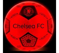 Hy-Pro Chelsea - Balón de fútbol con Luces LED de tamaño 5, con Luces de Choque, Apagado automático, Apto para Todas Las Edades