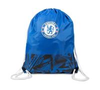 Hy-Pro Chelsea Football Club - Bolsa de deporte oficial con cordón, diseño de fusión azul y negro, con escudo del equipo, 45 x 45 x 35 cm
