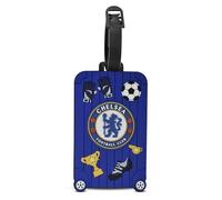 Hy-Pro Etiqueta de Equipaje de Silicona con Licencia Oficial del Chelsea, Accesorios de Viaje, identificador de Bolsa Duradero de 10 x 6 cm para Maletas, Fundas de Laptop y Mochilas, en diseño Azul