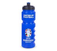 Hy-Pro Euro 2024 - Botella de plástico de 750 ml, con licencia oficial, 0,75 L, reutilizable, boquilla retráctil, ligera, botella deportiva, sin BPA