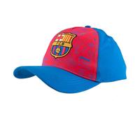 Hy-Pro Gorra de béisbol de Barcelona con Licencia Oficial, Material de Calidad con Correa Ajustable, cómodos Accesorios para fanáticos de los Deportes, Elegante Gorra de fútbol roja y Azul para niños