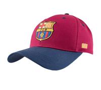 Hy-Pro Gorra de béisbol de Barcelona con licencia oficial, material de calidad con correa ajustable, cómodos accesorios para fanáticos de los deportes, elegante gorra de fútbol rojo y azul marino para