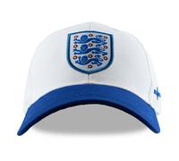 Hy-Pro Gorra de béisbol de Inglaterra con Licencia Oficial, Material de Calidad con Correa Ajustable, cómodos Accesorios para fanáticos de los Deportes, Elegante Gorra de fútbol Blanco y Azul Marino
