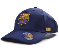 Hy-Pro Gorra de béisbol Oficial del FC Barcelona, Azul Marino, Escudo del Club Bordado, Ajuste Ajustable