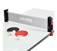 Hy-Pro Juego de Ping Pong portátil con Red retráctil de Ping Pong, 2 Bates y 2 Pelotas, Montaje rápido, Abrazaderas Protectoras, Red Extensible de hasta 200 cm, Juego de Interior y Exterior, Listo