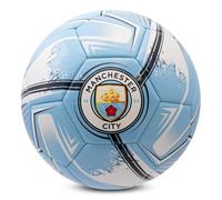 Hy-Pro Licencia Oficial del Manchester City F.C. Balón de fútbol - Talla 5, diseño de turbina, mercancía de Man City, Entrenamiento, Partido, Coleccionable para niños y Adultos