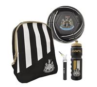Hy-Pro Newcastle United - Juego de fútbol con Licencia Oficial - Pelota tamaño 5, Mochila con cordón, Bomba y Botella de 750 ml, Regalos completos de fútbol para niños y niñas con Marca Oficial del