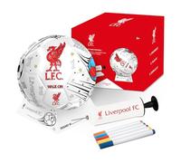 Hy-Pro Producto oficial del Liverpool F.C. Football - Fútbol personalizable, mercancía del Liverpool, artesanía de fútbol, bomba, soporte y bolígrafos de color, tamaño 2, idea de regalo de fútbol, 3+