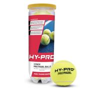 Hy-Pro Pelotas de Padel - Pack de 3 Alta Visibilidad, Resistentes, Ideal para Entrenamiento y Torneos, Amarillo