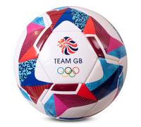 Hy-Pro Producto Oficial del Equipo GB Football Talla 5: Juegos Olímpicos, París, 2024, diseño aerodinámico, Pelota, Gran Bretaña, Entrenamiento, Partido, mercancía, Coleccionable para niños y Adultos