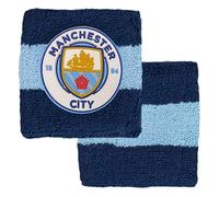 Hy-Pro Pulsera de algodón con Licencia Oficial del Manchester City F.C. Man City, Paquete de 2, Banda para el Sudor, para niños, Adultos, Unisex, Absorbe la Humedad, fútbol, Correr, Deportes,