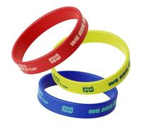 Hy-Pro Pulseras de Silicona Oficialmente Autorizadas FIFA Copa Mundial 2026 Pack 3 - Brazaletes para Hombre en Rojo, Amarillo y Azul - Diseño Oficial FIFA Copa Mundial 2026, Pulsera Deportiva 6,5cm