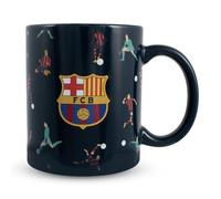 Hy-Pro Taza de café con licencia oficial del Barcelona con diseño de jugadores, 325 ml, apta para microondas y lavavajillas