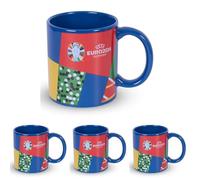 Hy-Pro Taza de cerámica con licencia oficial Euro 2024 (Paquete de 4)