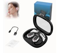 Hy-Undai Y16 Language Translator, Hy-Undai Y16 AI Wireless Bluetooth Earbuds,Wireless High Precision Translation Headphones,Open Free Wireless Translation Bluetooth Earphones for Business(Black)
