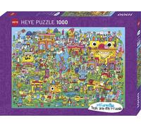 (HY29936) - Heye Puzzles - 1000 pc - Pens are my Friends, Doodle Village