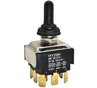 HY29K TPDT - Interruptor basculante (125 V/277 V, 24/15 A, con reajuste automático, conector de 9 polos de 6,3 mm para máquinas industriales y dispositivos, función instantánea, encendido automático