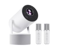 HY300Pro KTV Mini proyector 4KSupport Android 11 Smart proyector con altavoces duales de 10 W y micrófonos WiFi Bluetooth Auto Keystone HDMI PS5 compatible con laptop