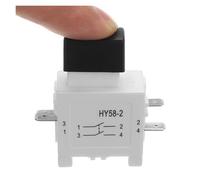 HY58-2 Power Tool Pushbutton Trigger Switch with Brake 16/19A 250/127V 4Pins, 2-Pack