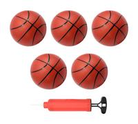 Hyacinthy Juego de 5 Mini Pelotas de Baloncesto de 14 cm con Bomba, Juguetes Deportivos para niños, Interiores, Exteriores, Piscina, Juegos de Playa, Regalos de cumpleaños