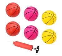 Hyacinthy Juego de 6 Mini Pelotas de Baloncesto de 15 cm, 3 Colores, pequeñas Pelotas de Baloncesto con 1 Bomba de Aire, para Interior y Exterior, Juguetes Deportivos para niños, Juegos para Piscina