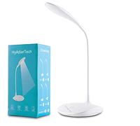 HyAdierTech Lámpara de Escritorio LED, Regulable Lámpara de Mesa Protección para los Ojos, 3 Niveles de Dimmer, Panel Táctil y 360 ° Flexible USB Portátil para Lectores, Estudio y Trabajo