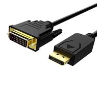 HYAGBCOP Convertidor de Conector Chapado en Oro DP a VGA/DVI-D/HDMI, Cable Largo for TV, Ordenador, 4K, 1080P, HD, DisplayPort, Adaptador Puerto Pantalla(DP To DVI)