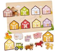 HYAKIDS Puzzle Madera Animales, Juguetes Montessori 1 Años, Rompecabezas Juegos Educativos Navidad Regalos para Niños 2 3 Años