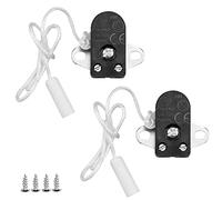 Hyakoz 2 Piezas Negra Interruptor con Cuerda Mini Pull Cord Switch Side Action 2A 250V AC Cable de Encendido Apagado String Pull Switch