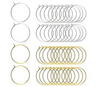 Hyakoz 200 Piezas Anillos de Cristal de Vino 28mm Inoxidable Aro Pendiente Copa de Vino Encantos Anillos Accesorios de Pendientas para Pendientes deJoyería de Bricolaje, Marcadores de Copa de Vino