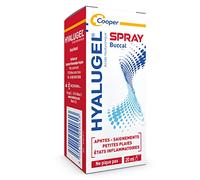 HYALUGEL SPRAY BUCCAL 20 ML | Alivia el dolor de boca: reduce el dolor, acelera la cicatrización, efecto barrera protectora - sabor menta limón