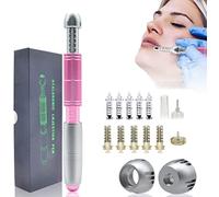 Hyaluron Injection Pen Kit 0,3 ml/0,5 ml Ácido Hialurónico Sin Dolor Sin Agujas Bolígrafo de Inyección para Antienvejecimiento, Rliminación de Arrugas con Cabeza de 10 Ampollas,Rosado