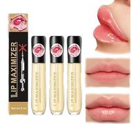 Hyaluronic Lip Plumper,Lip Plumper,Lip Maximizer Hyaluronic Lip Plumper,Lip Plumping Serum Instant Lip Filler,Lip Repairing Reduce Lip Fine Lines (3 Pcs)