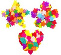 hyamass aprox. 300 Multi Color Mini de flores de fieltro corazón Star adornos DIY Craft Decoración
