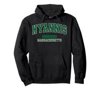 Hyannis, Massachusetts, se estableció en 1639, Arched Varsity Green Sudadera con Capucha