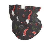 Hyaszst Bandana multifuncional para la cabeza, bufanda, protector facial, calentador de cuello, tubo,Patrón navideño Lindos gnomos rojos