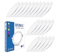 HYBEC - Downlight led techo empotrable, Downlight 20W, Foco Interior techo, Driver incluido, Luz Cálida 3000ºK* (Pack 20)