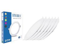 HYBEC - Downlight LED Techo Empotrable, Focos Empotrables Led, 20W 4000ºK* (Pack 6)