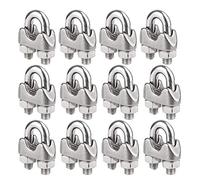 Hyber&Cara Abrazadera para cable de alambre M6 (acero inoxidable 304, para cable de 6 mm de diámetro), 12 piezas