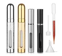 Hyber&Cara Atomizador Perfume Recargable 5ml 12ml Mini Spray de Perfume Portátil, Botella Vacío Pulverizador Perfume Viaje,Botella de spray portátil vacía
